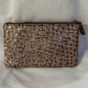 Textured Brown Clutch